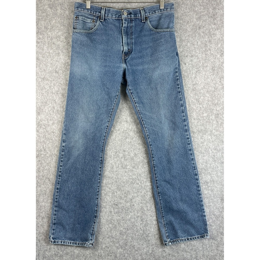 Levis 517 Boot Cut Jeans Mens 34x32 Medium Wash Denim Cotton Western